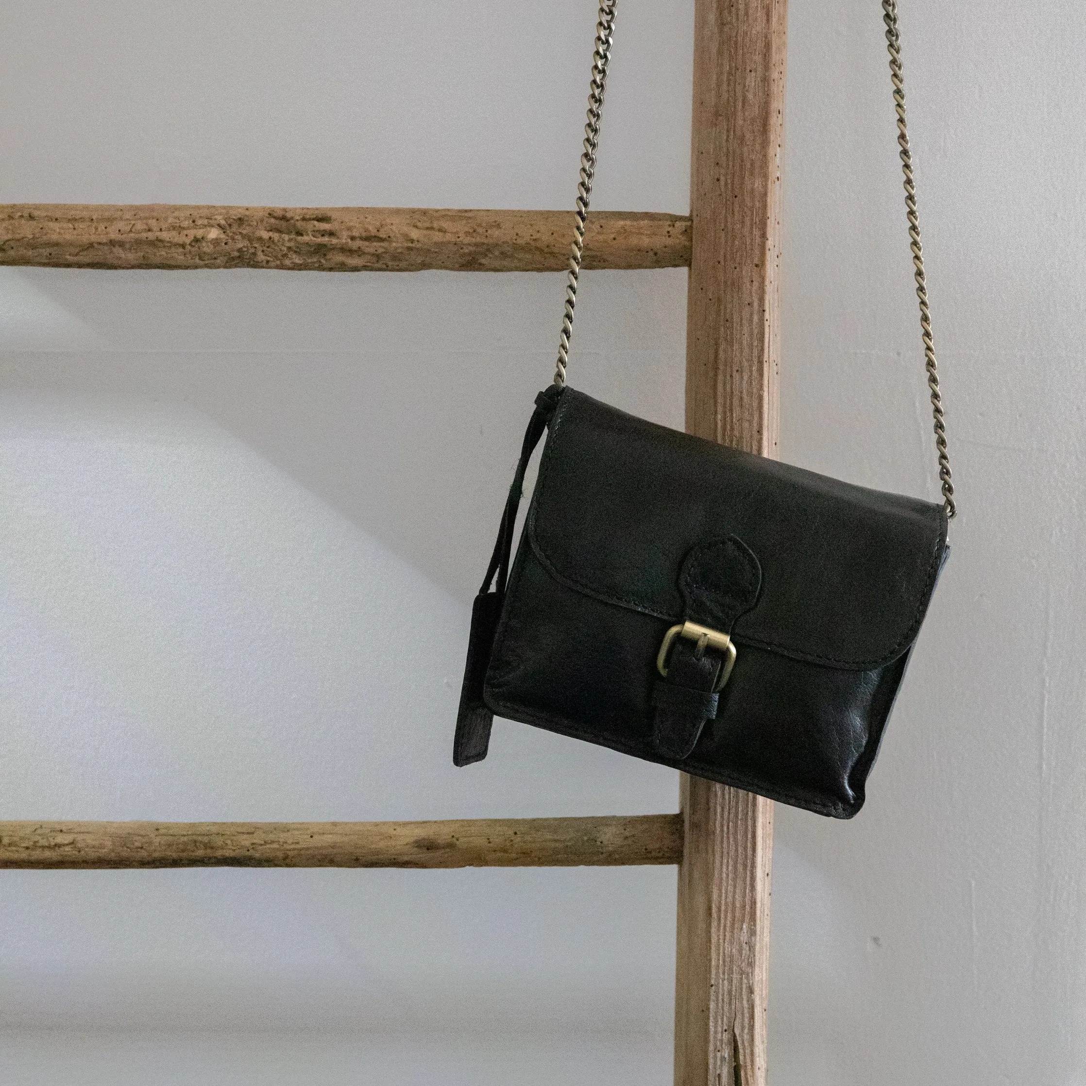 Leather Handbag in Black