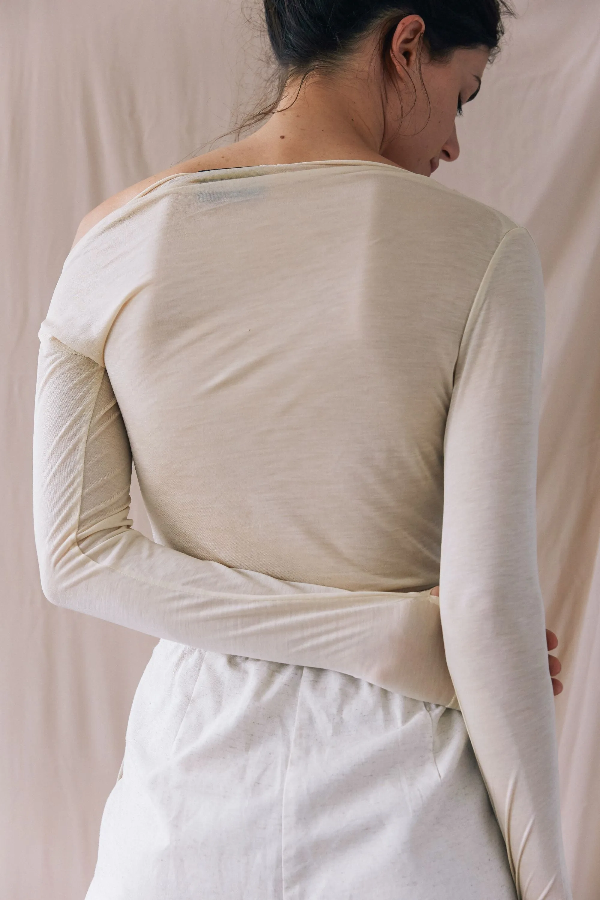 long sleeve top cashew