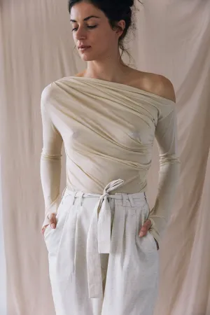 long sleeve top cashew