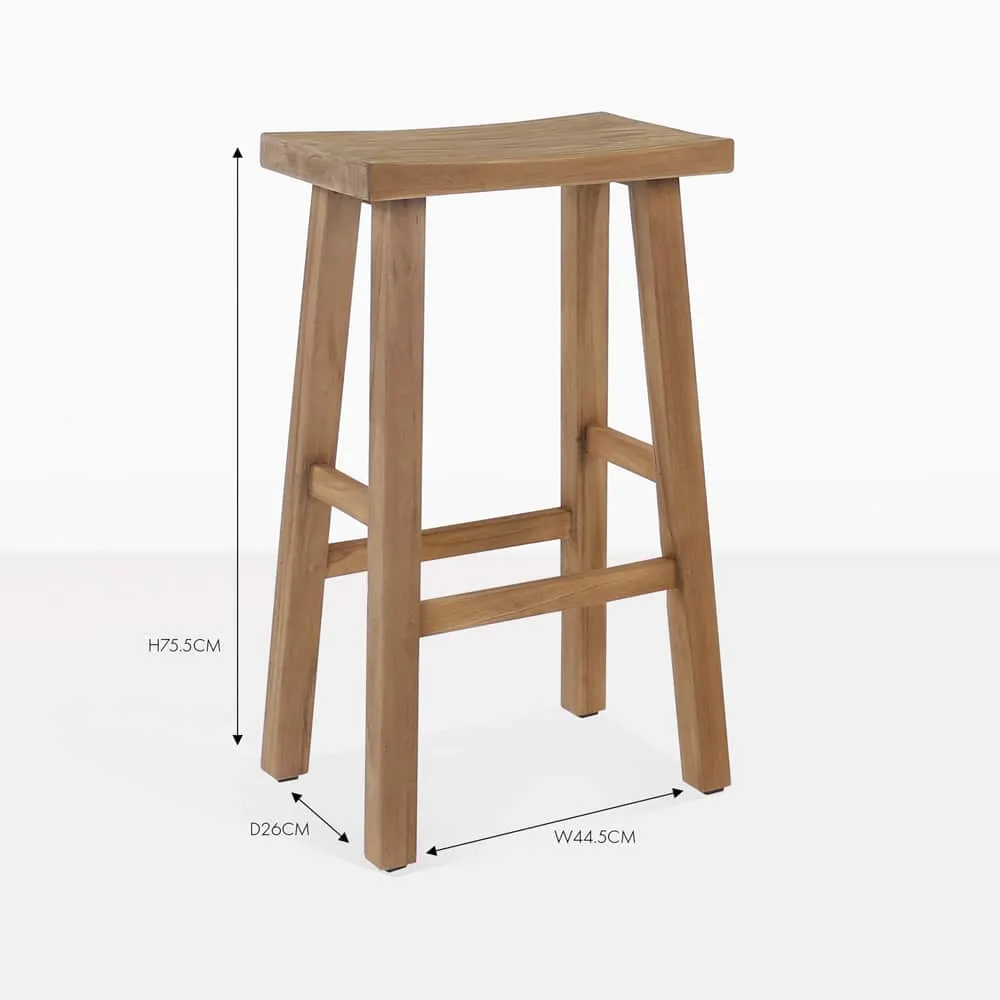 Maid Reclaimed Teak Bar Stool