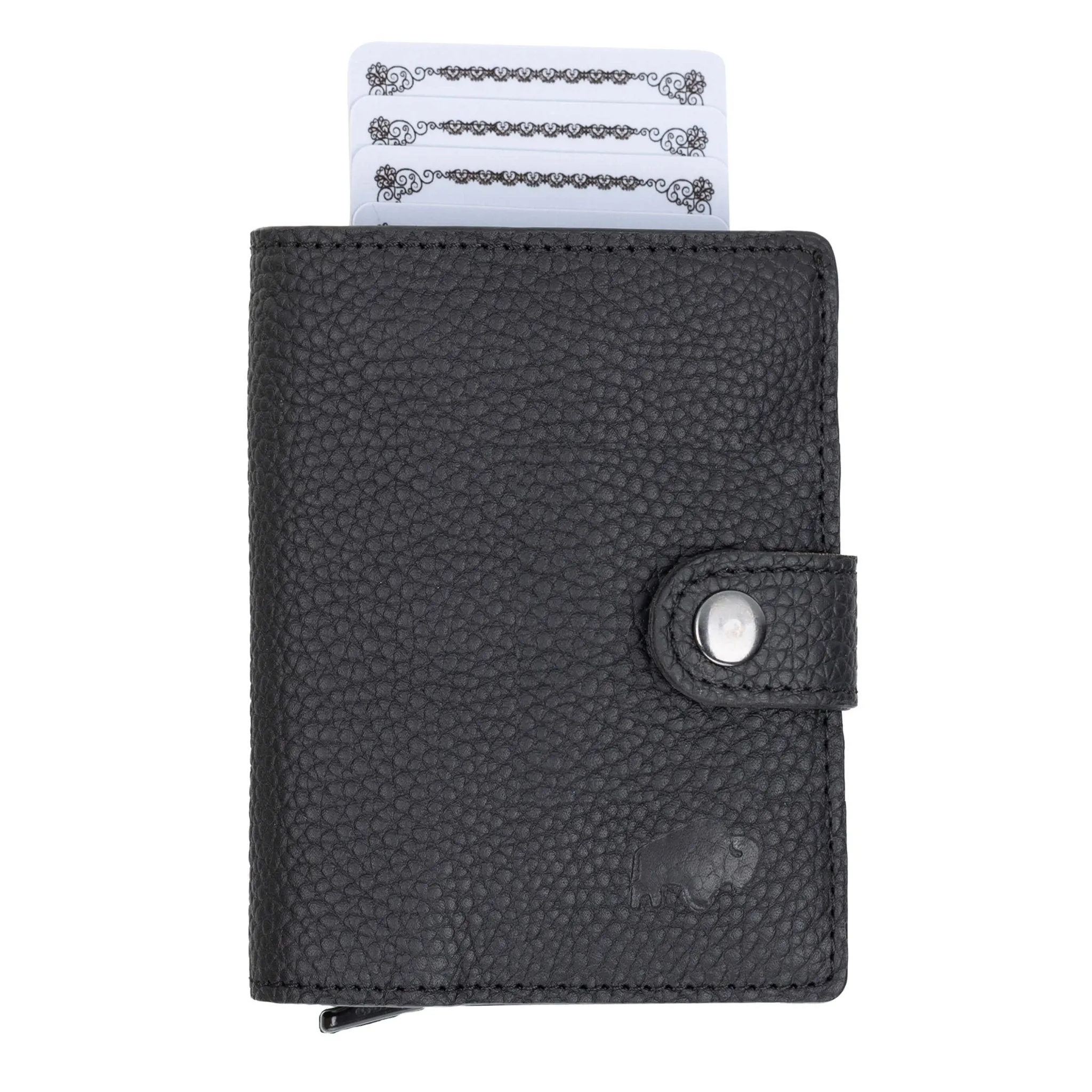Max Slide Secure: RFID-Protected Wallet with Slide-Out Card, Cash Pocket & ID Slot, Pebble Black