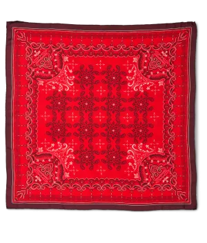 Mirrored L Scarf :: Red/Burgundy