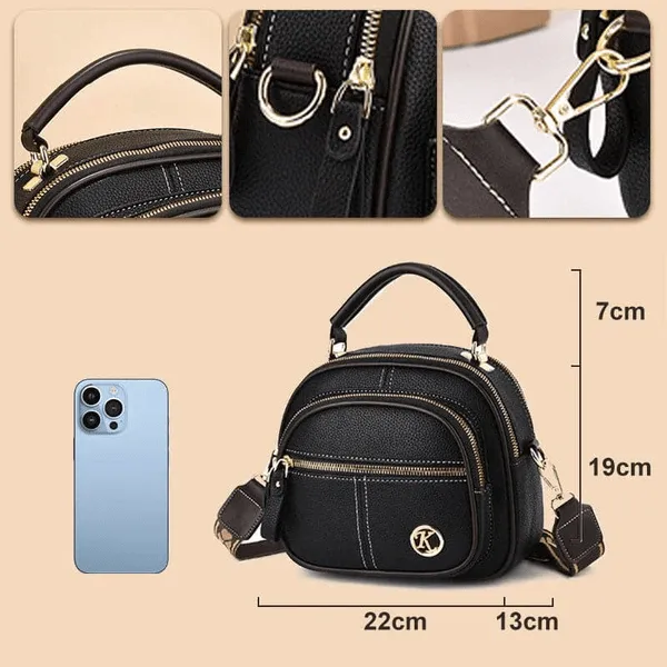 Molly - Stylish Leather Handbag with Shoulder Strap