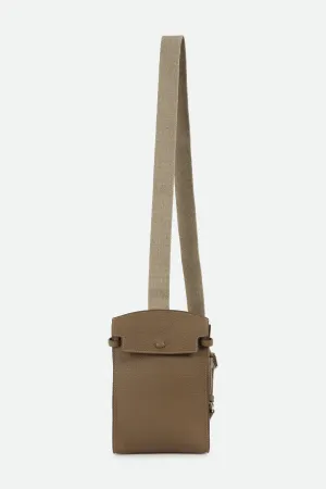 MONZA ITALIAN LEATHER CROSSBODY TAUPE