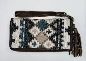 Myra Bag: "SAND OF SEA WOVEN FABRIC WALLET"