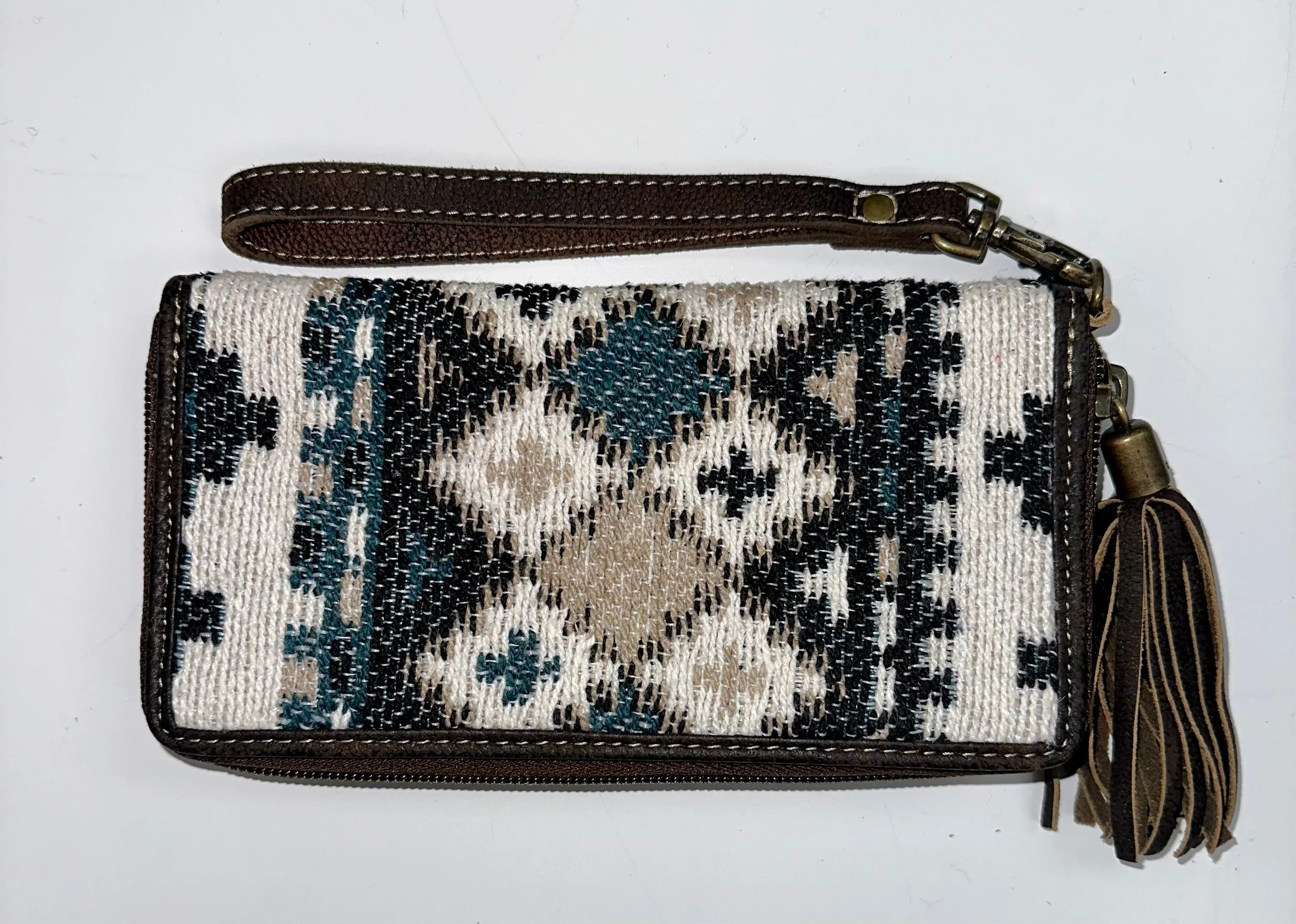 Myra Bag: "SAND OF SEA WOVEN FABRIC WALLET"