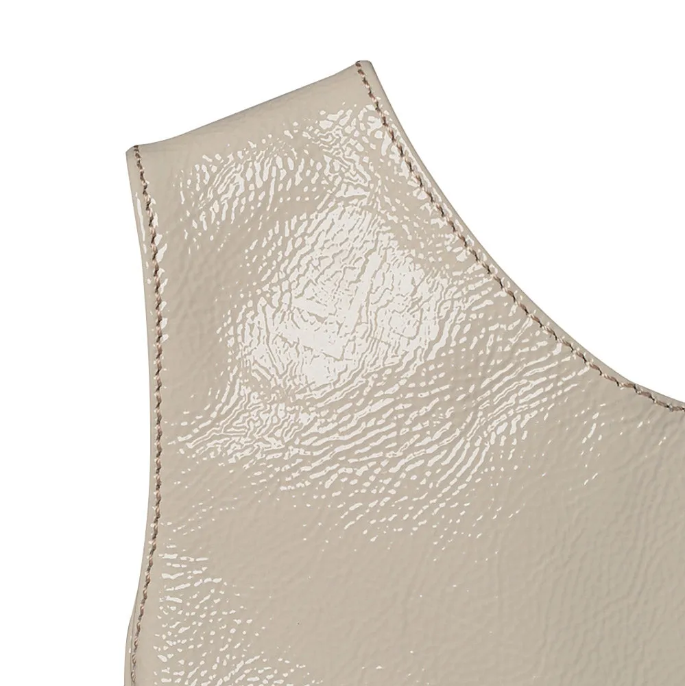 Patent Off-White Mocha Nexus Handbag