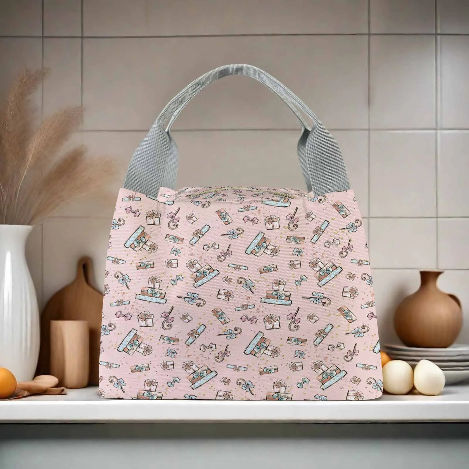 Presents 50  Portable Lunch Bag-Grey Handle