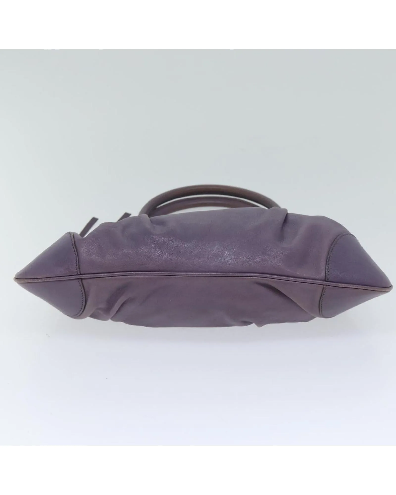 Purple Leather Gancini Hand Bag - Authentic