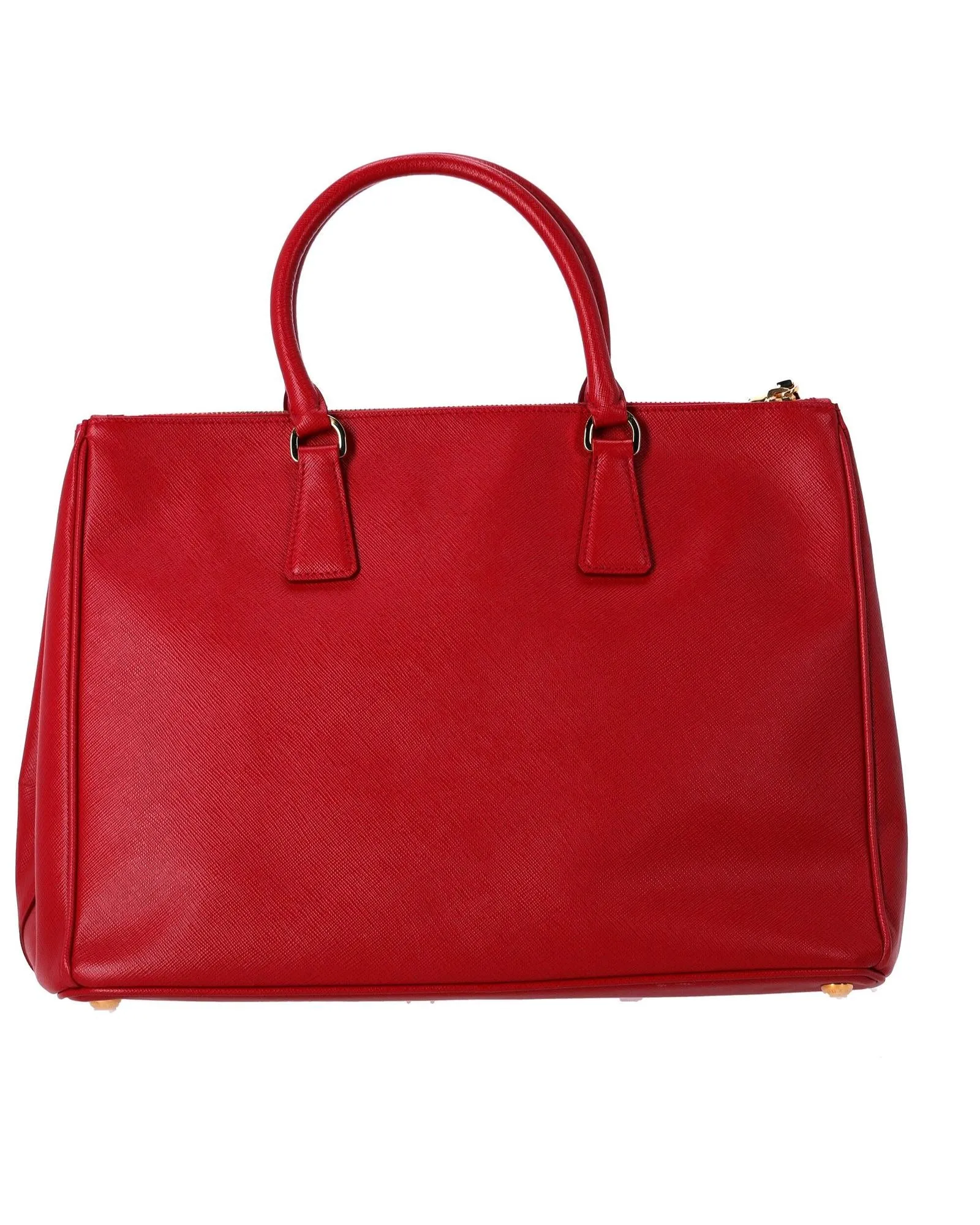 Red Saffiano Leather Large Galleria Handbag