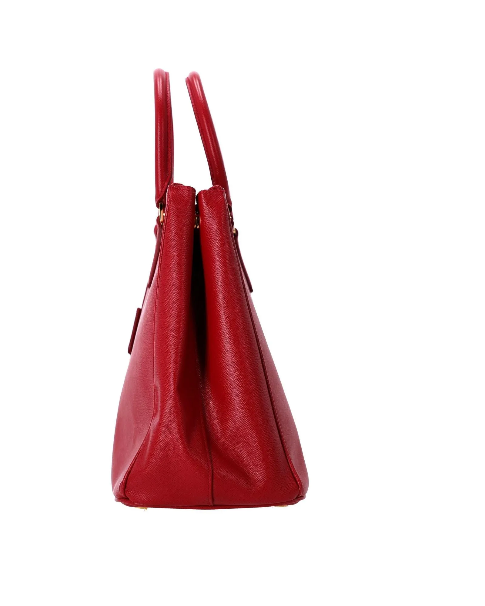 Red Saffiano Leather Large Galleria Handbag