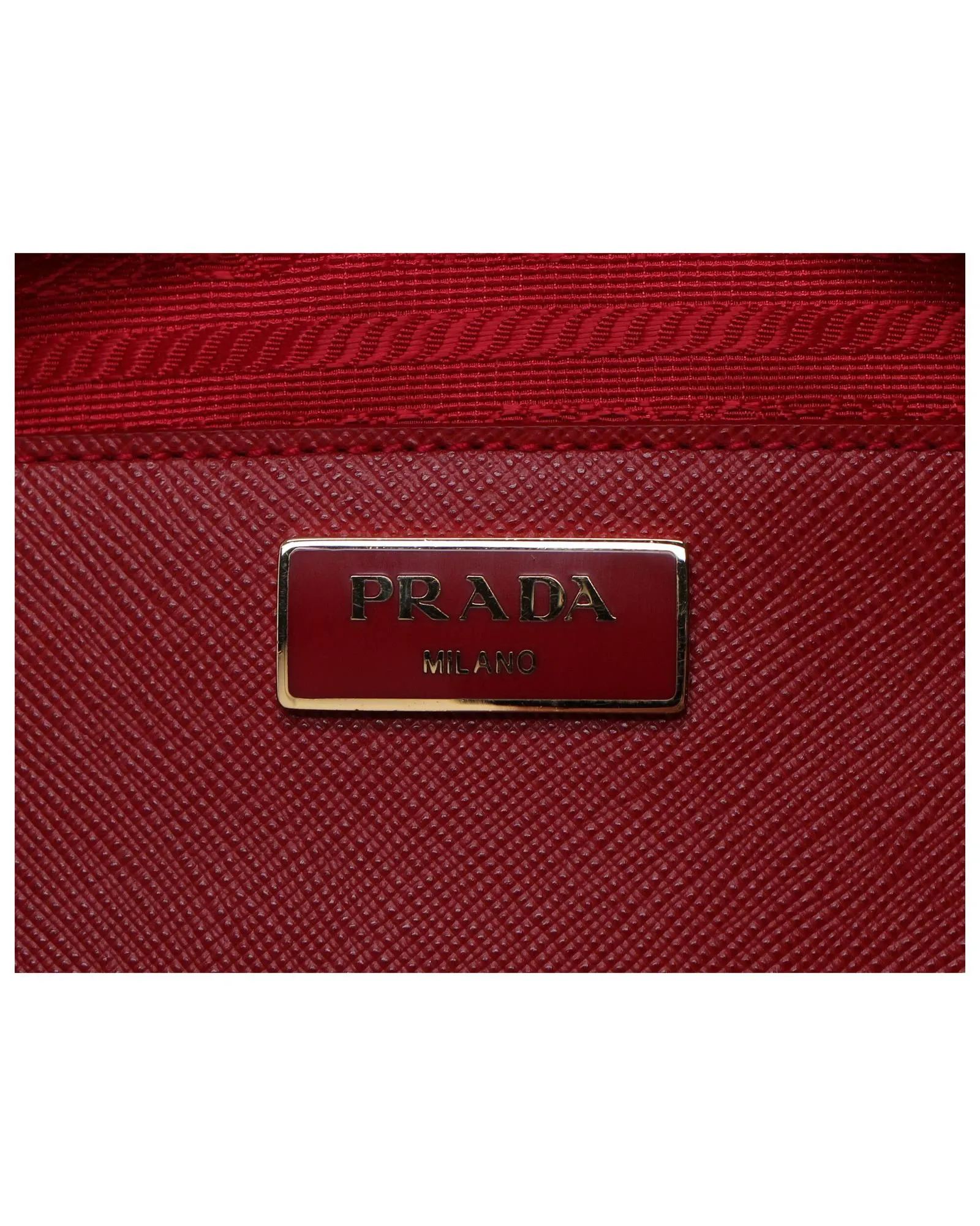 Red Saffiano Leather Large Galleria Handbag