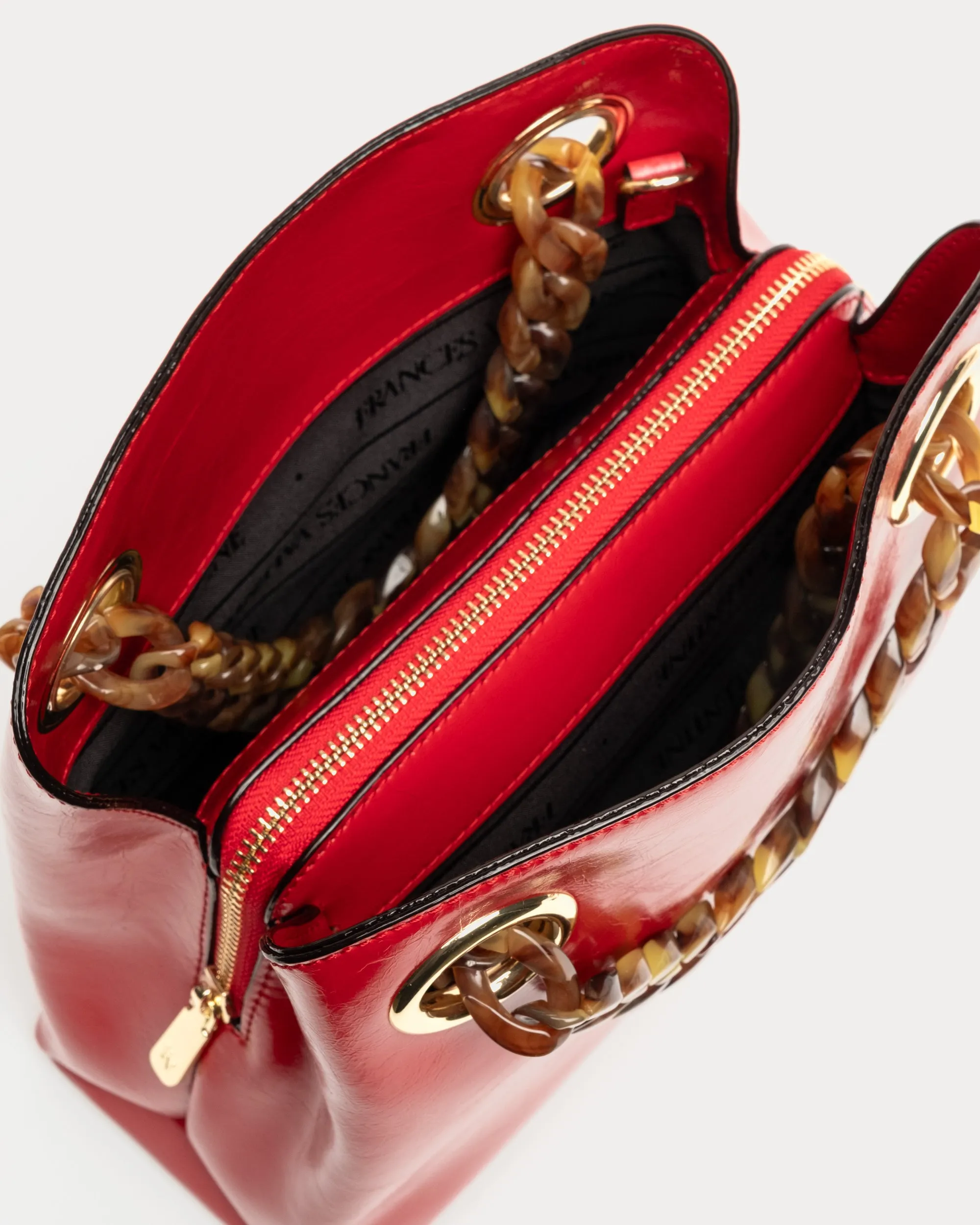 Skip Tote Crinkled Leather