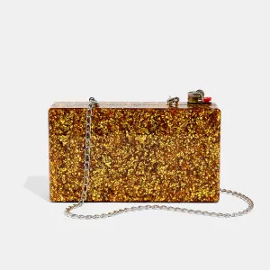 Slim Jean Lighter Bag in Gold Confetti