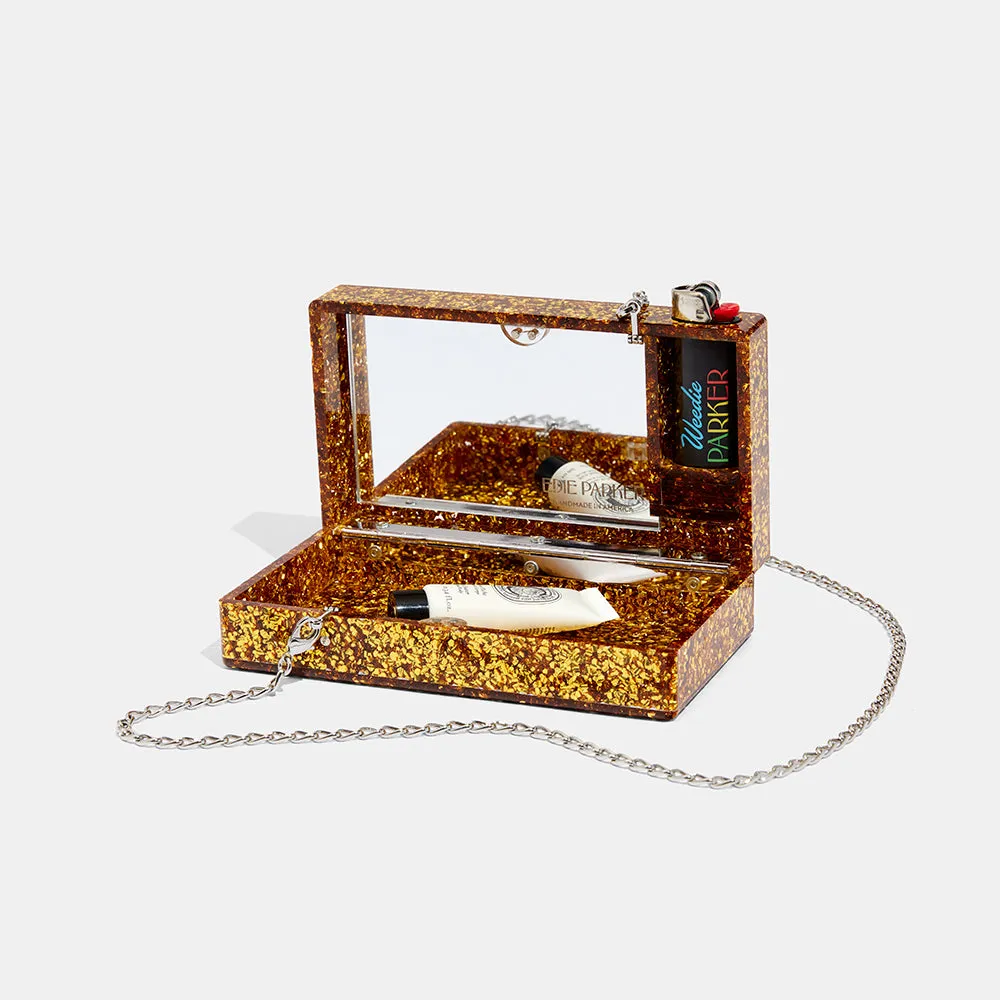 Slim Jean Lighter Bag in Gold Confetti