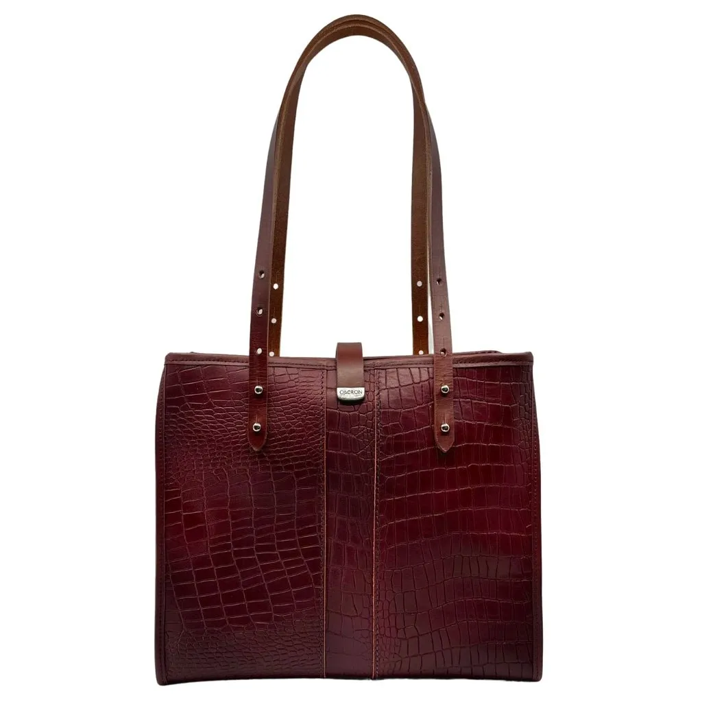 Sonoma Tote, Burgundy Alligator
