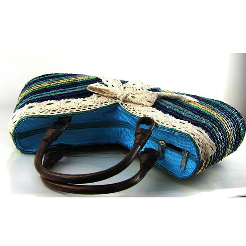 TEEK - Lace Dip Straw Handbag