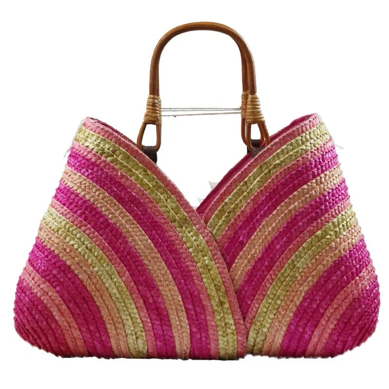 TEEK - Lace Dip Straw Handbag