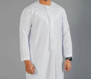 White Simple Emirati Thobe | Jubba | Kandura